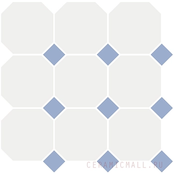 Настенная Octagon White 16 Blue Cobalt 11 Dots 30x30